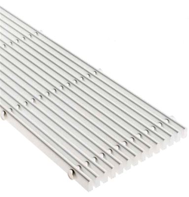 GRILLE DE GOULOTTE  BLANCHE TYPE 724 H:22mm L:1M l:180mm