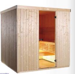 SAUNA VARIANT LINE AVEC DECORATION INTERIEUR FORMULA 1.15X1.15 HARVIA