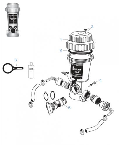 COUVERCLE AVEC JOINT  POUR DOSEUR SAN3 NVX MODEL200