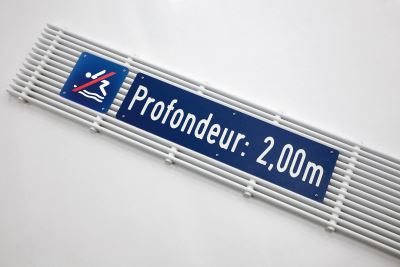 PLAQUES SIGNALETIQUES GRAND FORMAT POUR GRILLES DE DEBORDEMENT 